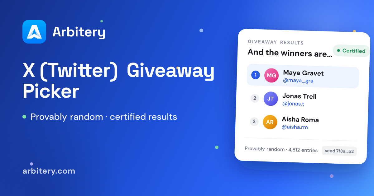 X (Twitter) Giveaway Picker — Pick a Random Winner