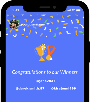 Winner announcement post